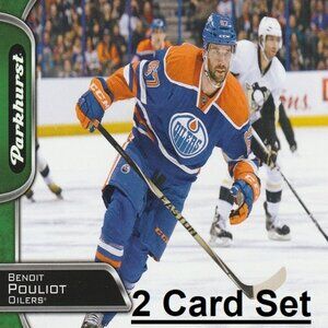Benoit Pouliot Edmonton Oilers NHL Hockey Card Collection - 2 Card Set